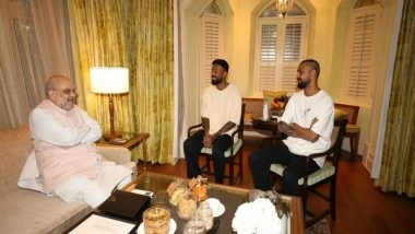 Sports News | Hardik Pandya Meets Home Minister Amit Shah Ahead of Sri Lanka Series
