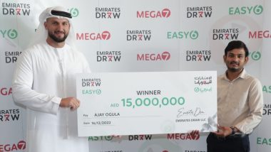 Dubai Lottery Winner: Indian Driver Ajay Ogula in UAE Wins Over Rs 33 Crore in Easy6 Emirates Draw