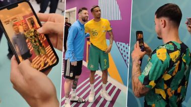 Lionel Messi Has Fanboys in Australian Team! Socceroos Players Line Up To Take Selfies With Argentina Star Post FIFA World Cup 2022 Round of 16 Match (Watch Video)