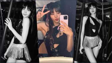 BLACKPINK’s Lisa Is Both Hot and Cute in Cutout Black Bodysuit and Crystal Body Chain Skirt in Photos From Paris Concert Tour