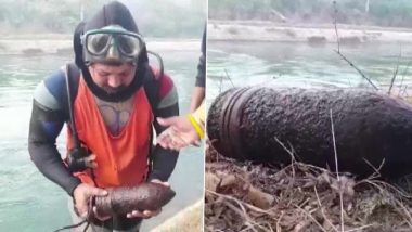 Punjab Shocker: Bomb-Like Object Weighing Around 20-25 kg Found by Scuba Diver in Bhakra Canal (See Pics)
