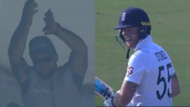 Ben Stokes Equals Brendon McCullum in List of Most Sixes Hit in Test Cricket, England Test Head Coach Applauds Him From Dressing Room (See Pic)