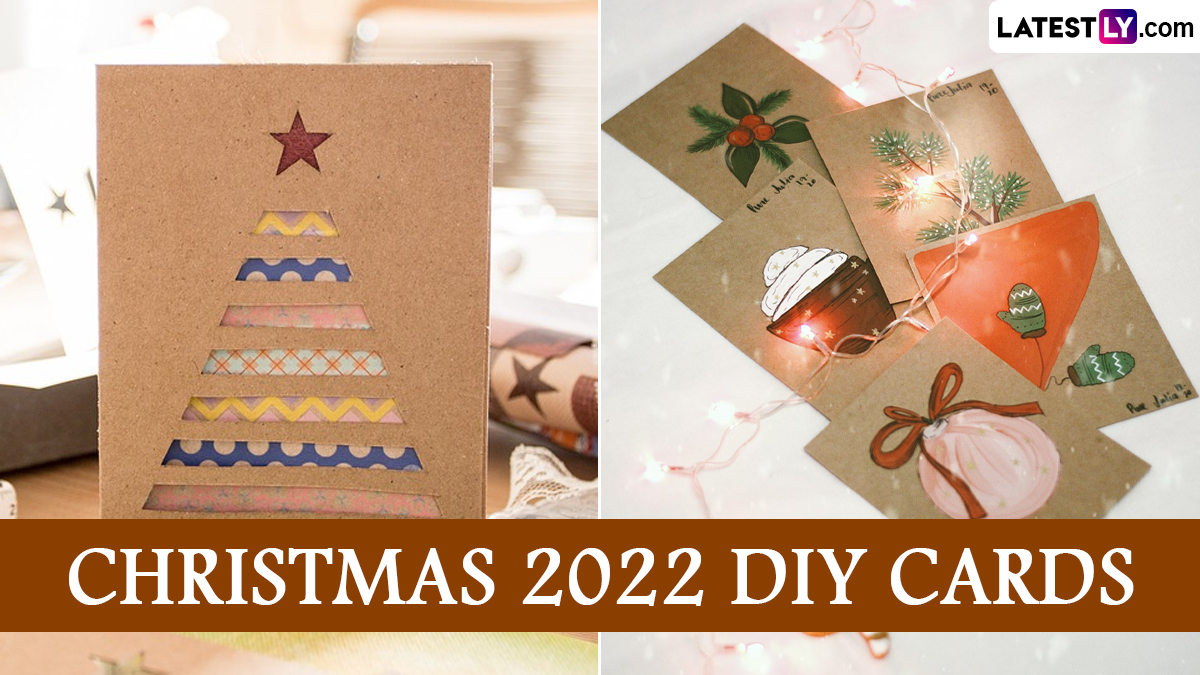 Christmas card making ideas 2022 / Christmas greeting card ideas / How to  make christmas card easy 