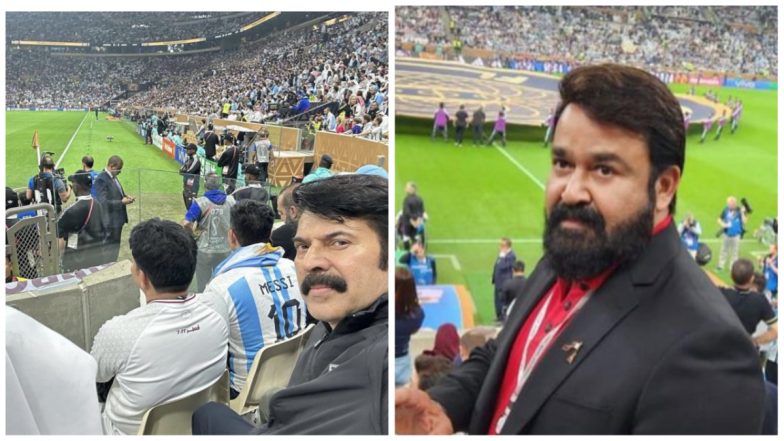 Mammootty, Mohanlal Post Selfies While Watching Argentina vs France Final Match at FIFA 2022 World Cup in Qatar (View Pics)