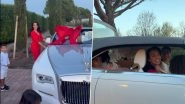 Cristiano Ronaldo Receives Rolls Royce As Christmas Gift from Girlfriend Georgina Rodriguez, See How Portugal Star&rsquo;s Family Celebrated X-Mas Day 2022! (Watch Video)