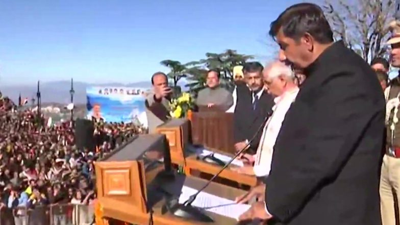 Mukesh Agnihotri Takes Oath As Deputy Chief Minister of Himachal Pradesh in Shimla