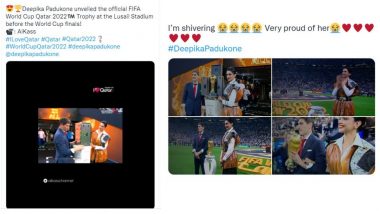 Deepika Padukone Unveils FIFA World Cup Qatar 2022 Trophy With Iker Casillas, Photos and Videos of Pathaan Actress Goes Viral