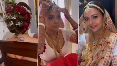 Newly Married Devoleena Bhattacharjee Looks Stunning in Traditional Avatar in Her Latest Instagram Reel (Watch Video)