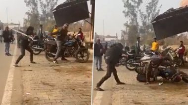 Video: Man Mercilessly Thrashed With Bamboo Stick on Busy Street in Meerut, UP Police Initiate Action Against Accused