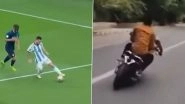 Uttar Pradesh Police Use Lionel Messi&rsquo;s Sensational Dribbling Video for Road Safety Awareness, Say &lsquo;Messi(ng) Up With Traffic Laws Can Lead to Self Goal&rsquo;