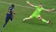 Relive Emiliano Martinez&rsquo;s Spectacular Save in Extra Time To Deny France a Goal in Dying Moments of FIFA World Cup 2022 Final (Watch Video)