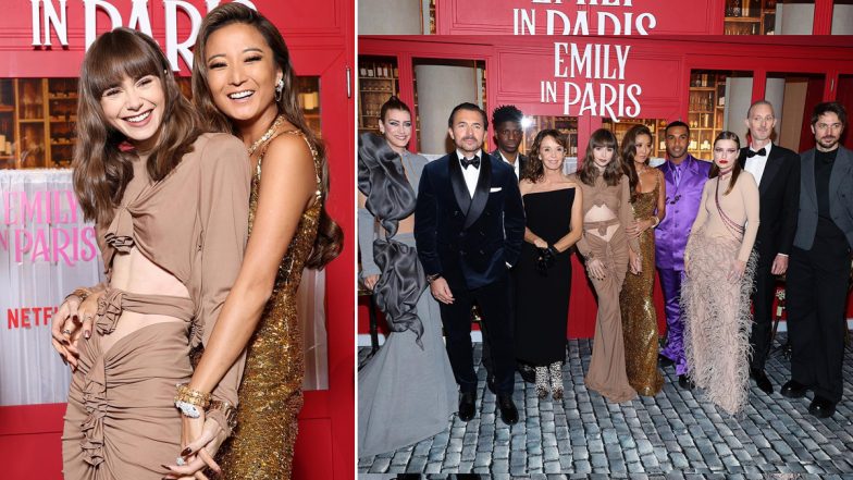 Emily in Paris' Lily Collins, Ashley Park Dazzle at Paris Premiere