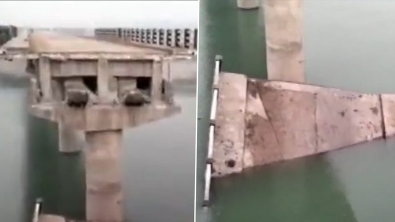 Bihar: Newly Constructed Bridge Collapses Before Inauguration in Begusarai (Watch Video)