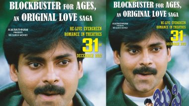 Kushi: Pawan Kalyan's 2001 Romantic Entertainer to Be Re-released in Theatres on December 31!