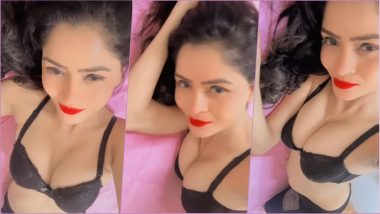 Gehana Vasisth Sexy Bedroom Video: Telugu Actress Poses Seductively in Black Bra and Low-Waist Pants in New Instagram Reel