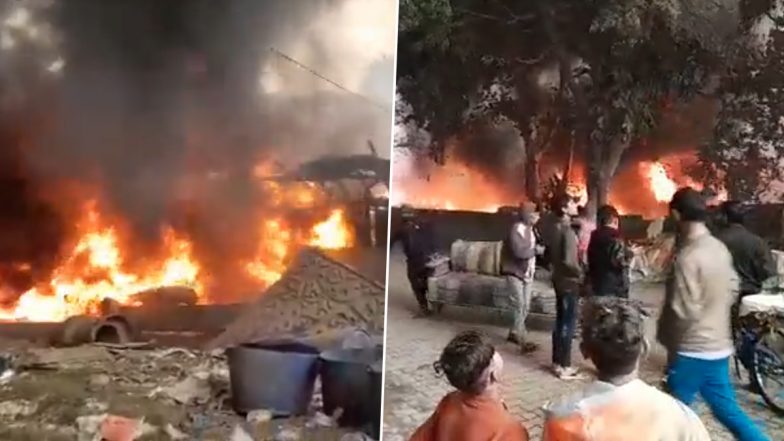 Ghaziabad Fire Video: Massive Blaze Erupts at Celebration Banquet Hall, Horrifying Visuals Emerge