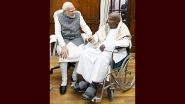 HD Deve Gowda, Former Prime Minister, Meets PM Narendra Modi in Parliament, Submits Memorandum Concerning Development of Karnataka