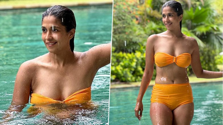 Harleen Sethi Puts On Sexy Display in Bandeau Bra and High-Waisted Bikini Bottom (View Pics)