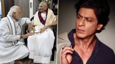 Shah Rukh Khan Condoles Demise of PM Narendra Modi’s Mother Heeraben Modi, Tweets ‘My Family’s Prayers Are With You Sir’