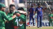 IND vs BAN 1st ODI 2022 Video Highlights: Watch Replay of How Bangladesh Defeated India in Thrilling Cricket Match