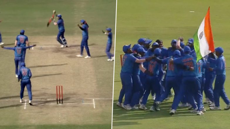 India Blind T20 World Cup 2022 Winning Moments Video: Watch Indian Blind Cricket Team Celebrate Historic Third Title Win