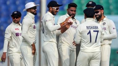 How to Watch IND vs BAN 1st Test 2022 Day 3 Live Streaming Online? Get Free Telecast Details of India vs Bangladesh Cricket Match on DD Sports With Time in IST