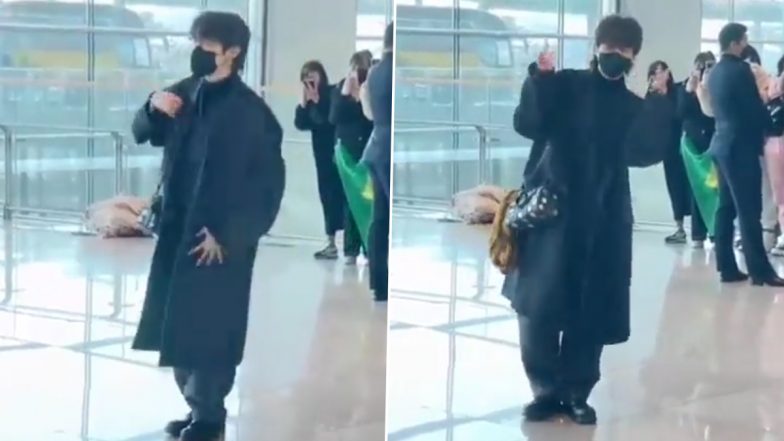 BTS' J-Hope Dances and Blows Kisses at Airport As He Heads to US for His Performance at Times Square (Watch Viral Video)