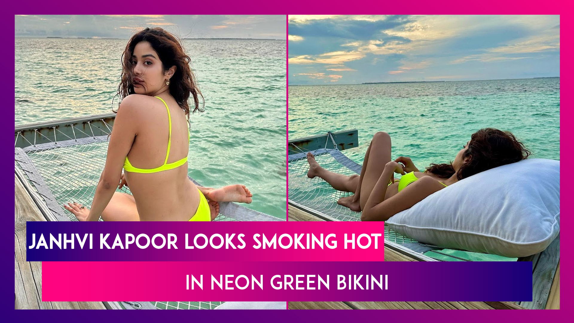 Janhvi Kapoor Looks Smoking Hot In Neon Green Bikini; Pictures From Her Maldives Vacay Go Viral 📹 Watch Videos From LatestLY