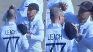 Joe Root Hilariously Uses Jack Leach&rsquo;s Bald Head To Shine Ball During Day 3 of PAK vs ENG 1st Test 2022 (Watch Video)