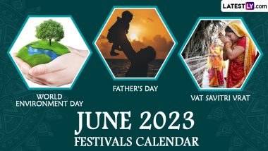 June 2023 Holidays Calendar With Major Festivals & Events: From World Environment Day and Father's Day to Bakrid; Complete List of Important Dates in This Month