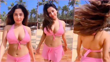 Kate Sharma Hot Instagram Video: Model-Actress Flashes Major Cleavage in All-Pink Halter Bra Top and Short Skirt!