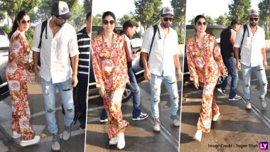 Katrina Kaif and Vicky Kaushal Jet Off to an Undisclosed Destination To Ring In New Year 2023! Couple Opts for Cool and Comfy Airport Look (Watch Video)
