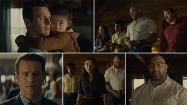 Knock at the Cabin Trailer 2: Dave Bautista, Jonathan Groff, Ben Aldridge, Nikki Amuka-Bird’s Film Promises Edge-of-the-Seat Drama (Watch Video)
