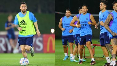 Lionel Messi Trains With Teammates Ahead of Argentina vs Netherlands FIFA World Cup 2022 Quarterfinal Match (See Pics)