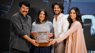 Mammootty Poses With Wife Sulfath, Son Dulquer Salmaan, Daughter-in-Law Amaal at Rorschach’s Success Party (View Pics)