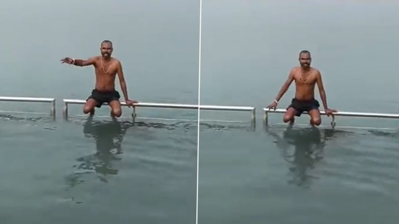 Viral Video: Man Offers People To Take Holy Dip in Freezing Water on Their Behalf for Rs 10 Amid Cold Wave