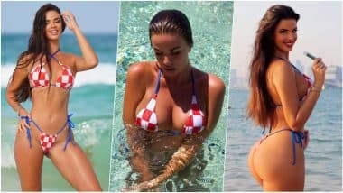 Miss Croatia Ivana Knoll Hot Pics and Videos in Bikini: Know About the World Cup’s ‘Sexiest Fan’ of Croatia Who Went Viral for Showing Up in Sexy Outfits to Qatar Stadiums!