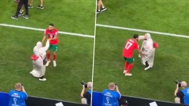 Morocco’s Sofiane Boufal Dances With Mother To Celebrate Historic Win Over Portugal in FIFA World Cup 2022 Quarterfinal (Watch Video)