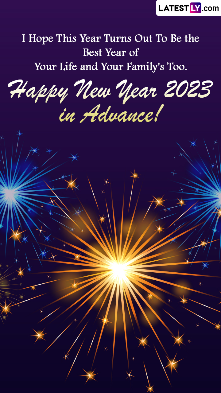 Advance Happy New Year 2023 Wishes, Greetings and Messages ...