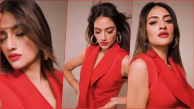 Nusrat Jahan’s Sexy Red-Hot Look in Instagram Reel Will Inspire You To Wear Red Pantsuit This Christmas 2022!