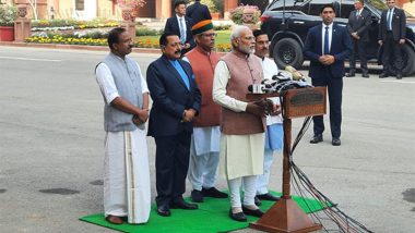 Parliament Winter Session 2022: Vice President Jagdeep Dhankhar Will Uphold Democratic Values, Says PM Narendra Modi While Welcoming Him in Rajya Sabha