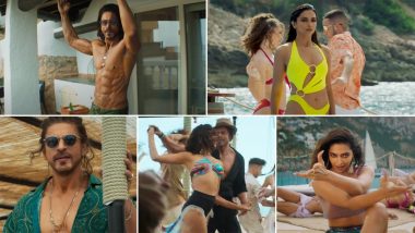 Pathaan Song Besharam Rang: Shah Rukh Khan–Deepika Padukone Flaunt Their Hot Bods and Their Sizzling Chemistry in This Trippy Number (Watch Video)