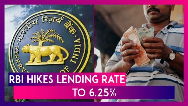 Reserve Bank Of India Hikes Benchmark Lending Rate By 35 Basis Points To 6.25%; Fifth Consecutive Rate Hike