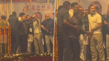Rahul Gandhi Pushes Down Congress Party Worker’s Phone As He Attempts To Take Selfie With Him (Watch Video)