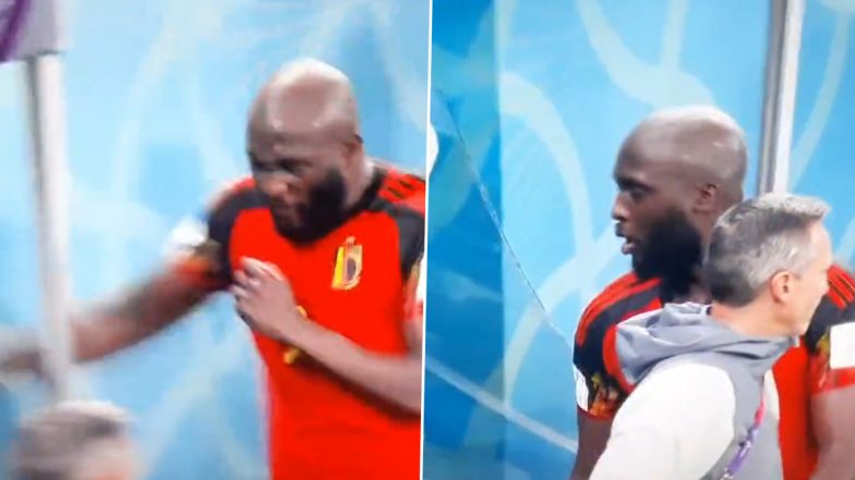 Romelu Lukaku Punches Reserve Bench Glass in Frustration After Belgium Gets Knocked Out of the FIFA World Cup 2022 (Watch Video)