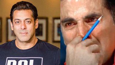Salman Khan Shares Old Video of Akshay Kumar Getting Teary-Eyed Post Hearing an Audio Message From His Sister – WATCH