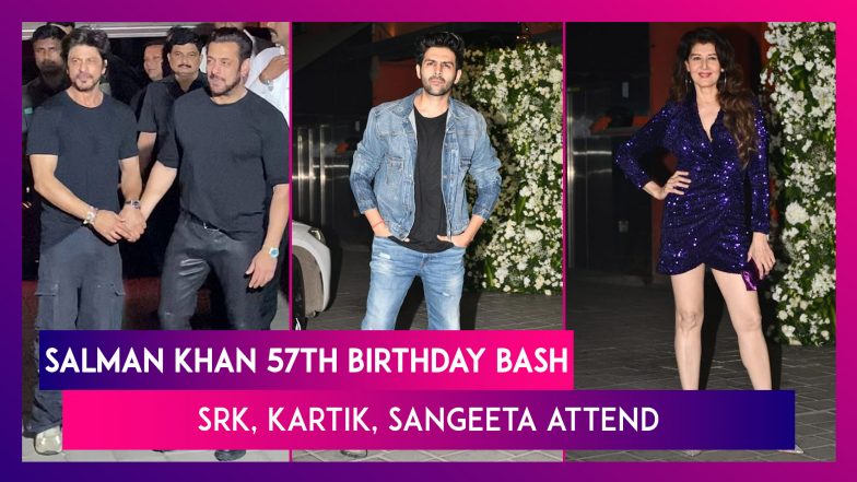 Salman Khan 57th Birthday Bash: Shah Rukh Khan, Kartik Aaryan, Tabu ...