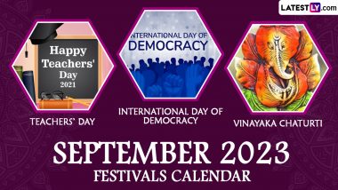 September 2023 Holidays Calendar With Major Festivals and Events: Janmashtami, Ganesh Chaturthi, Teacher's Day and Eid-e-Milad – Get Full List of Important Dates of the Ninth Month