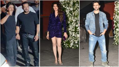 Salman Khan Birthday Bash: Shah Rukh Khan, Sangeeta Bijlani, Kartik Aaryan and Many More Celebs Clicked at the Superstar’s Party (View Pics & Videos)