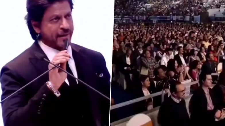 Shah Rukh Khan Takes the Internet by Storm As He Mouths Pathaan's Dialogue at KIFF 2022 (Watch Video)